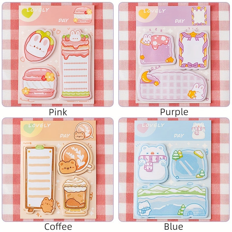 2pcs Cartoon Pet Sticky Notes Student Stationery Note Paper