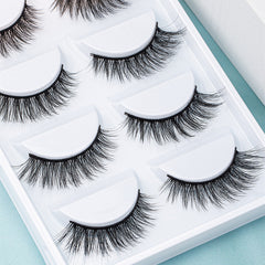 5 Pairs Natural Look False Eyelashes Fluffy Wispy Lashes