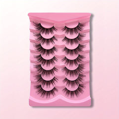 7 Pairs 3D Silk False Eyelashes Natural Dramatic Thick Slender Lashes