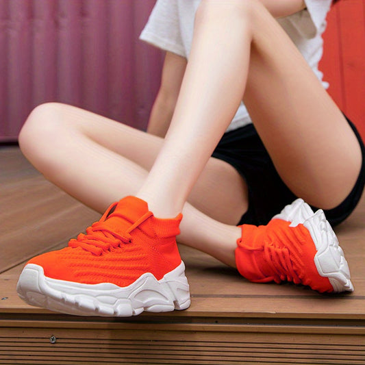 Women's Chunky Sneakers Lace Up Platform Running Shoes
