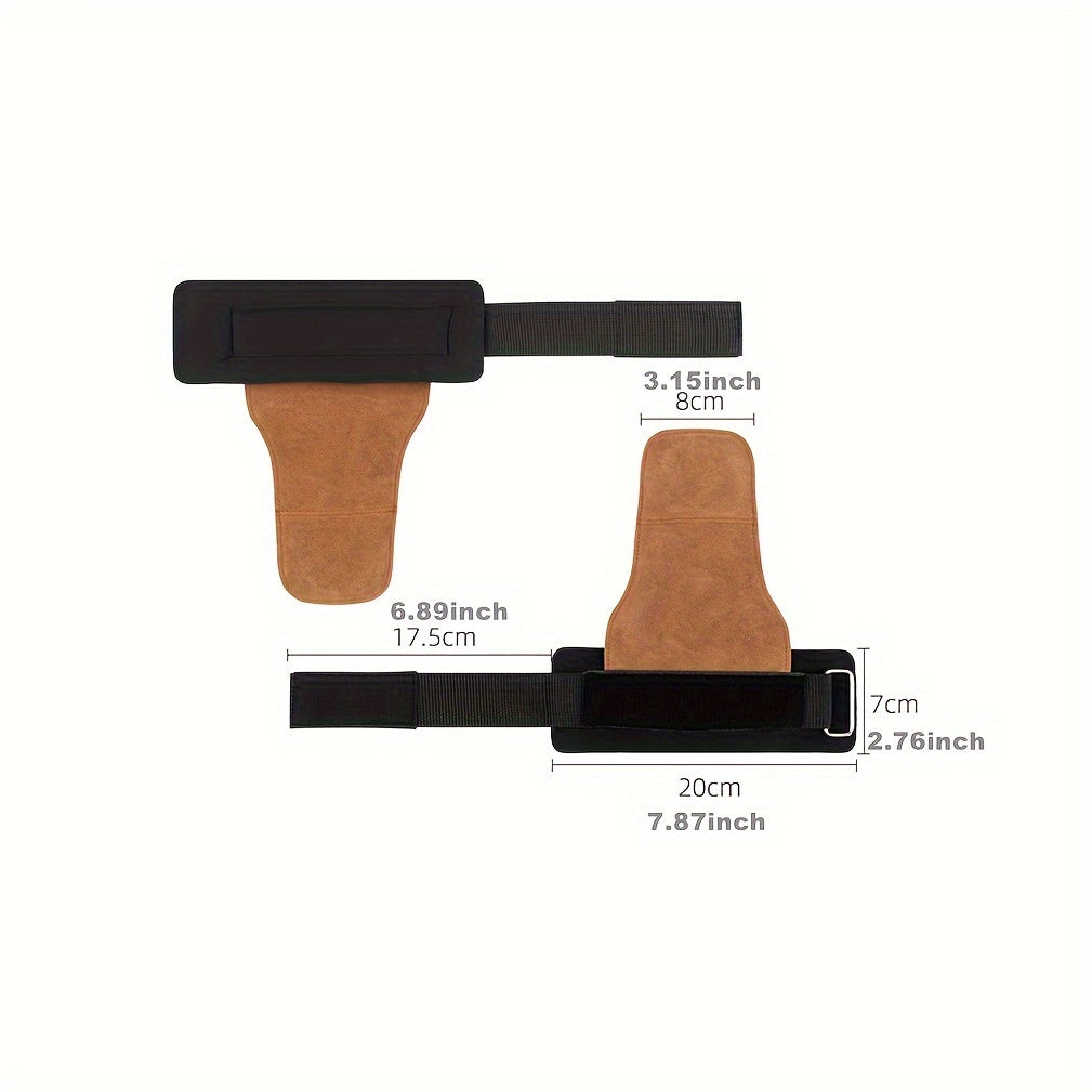 Strength Training Cowhide Palm Guard Weightlifting Wrist Guard Gloves