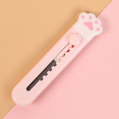 Cloud Cat Mini Retractable Utility Knife for DIY Crafts and Letter Opening