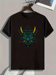 Monster Print Men's Graphic T shirt for Summer