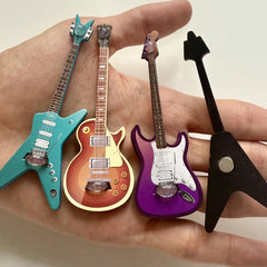Dollhouse Guitar Set - Miniature Guitar Models & Microphone