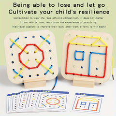 Wooden Lacing Toy Shoelaces Learning Game