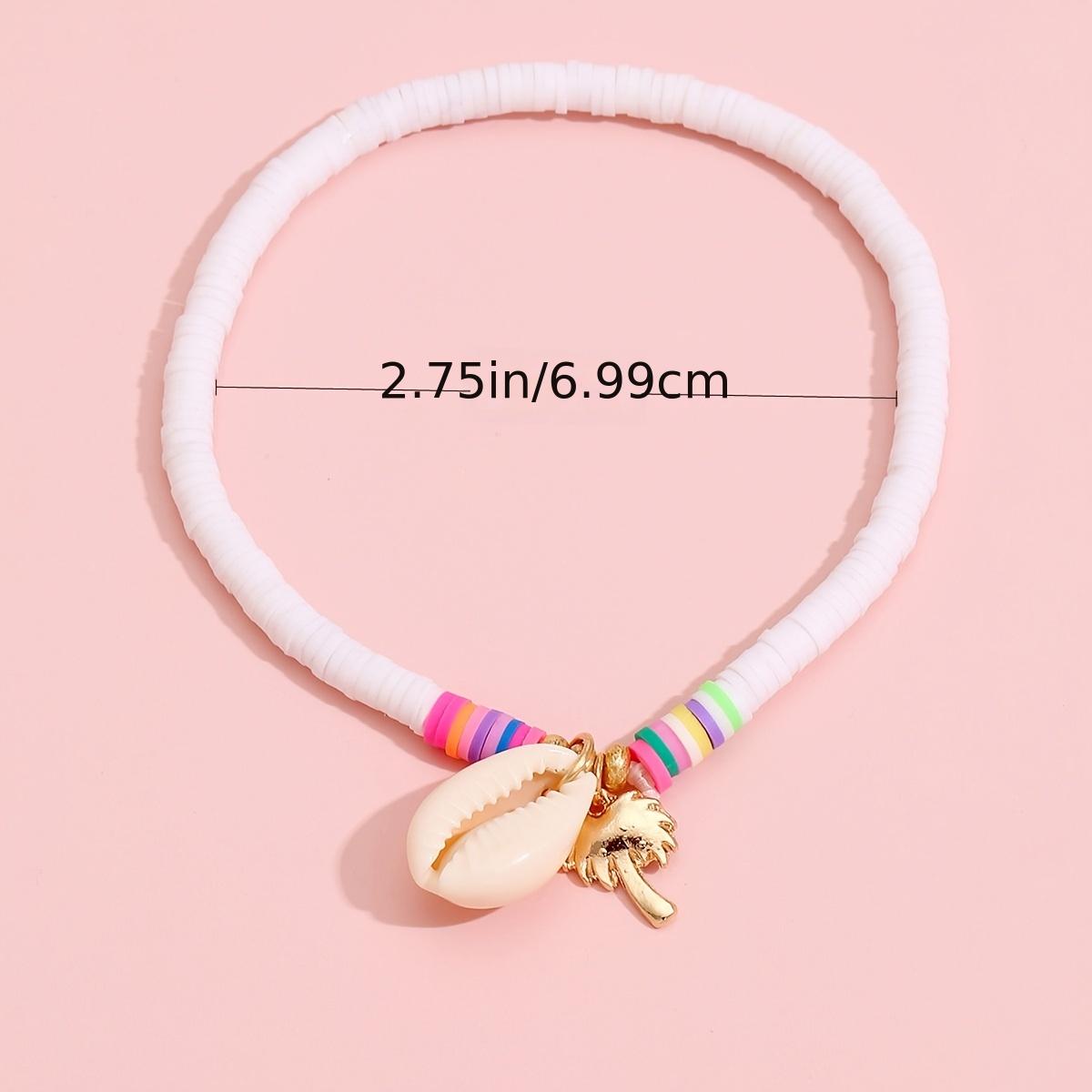 Lady Character Softness Pottery Scallop Coconut Pendant Anklet Jewelry
