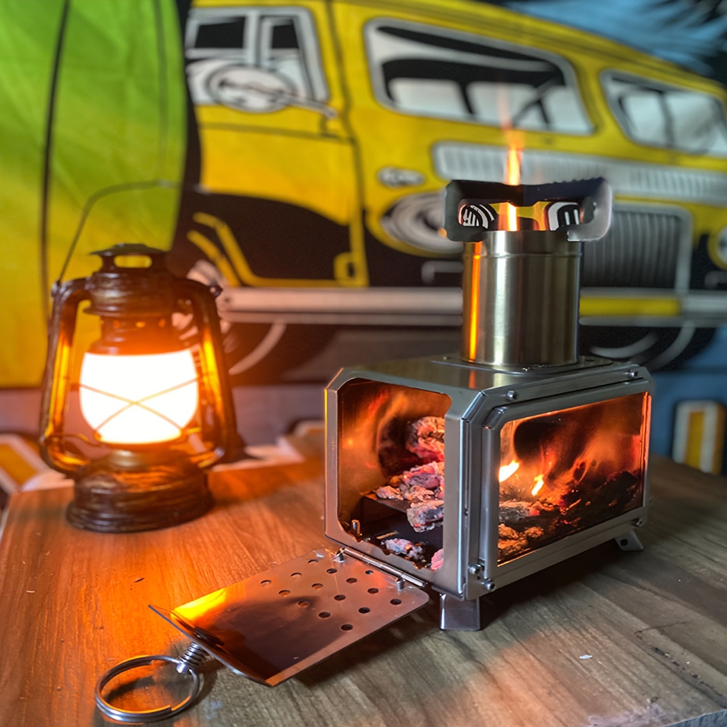 Portable Stainless Steel Wood Stove for Camping