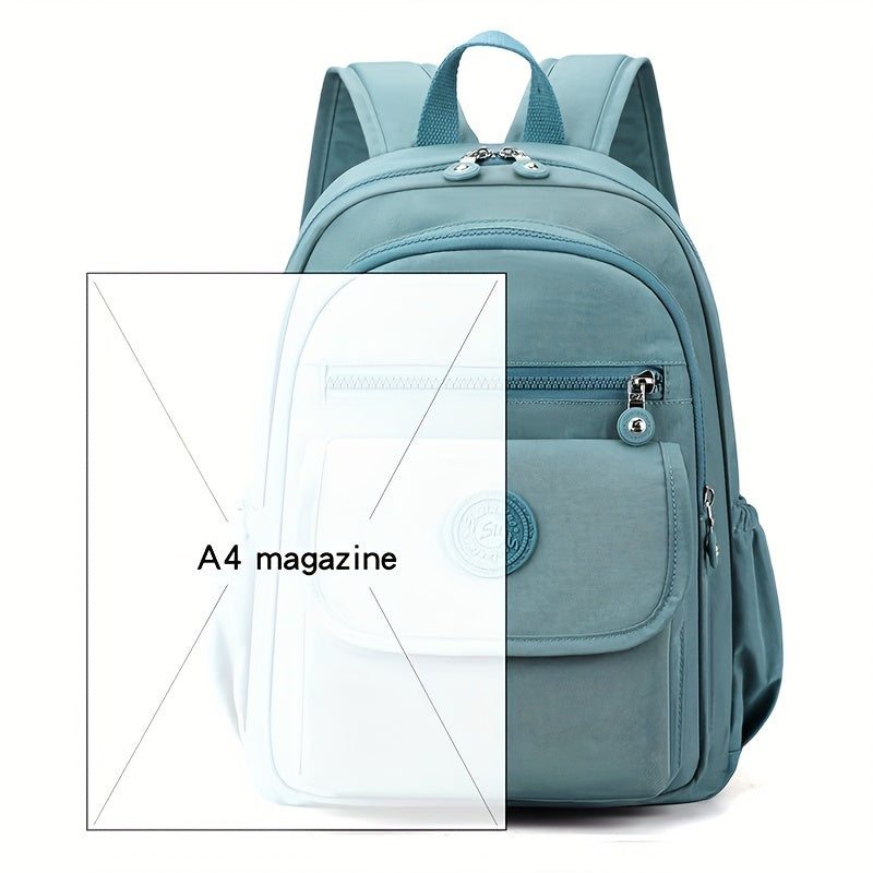 Women's Nylon Backpack: Spacious & Lightweight, Adjustable Straps