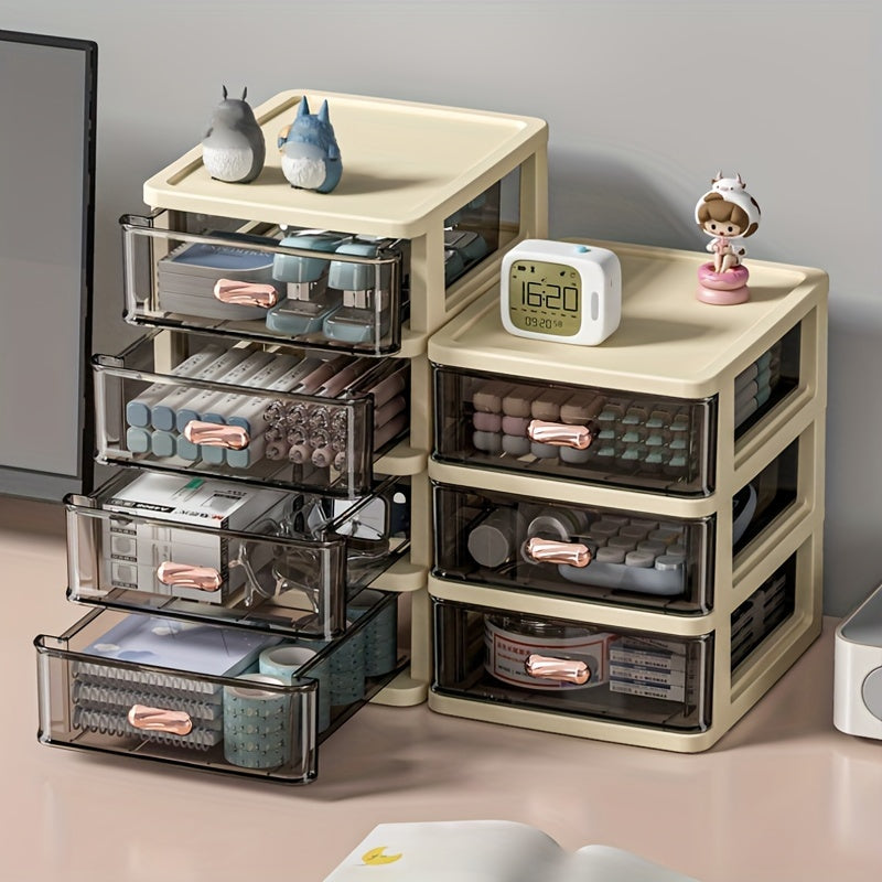 Desktop Storage Box Plastic Drawer Type Jewelry Hair Accessories Rack