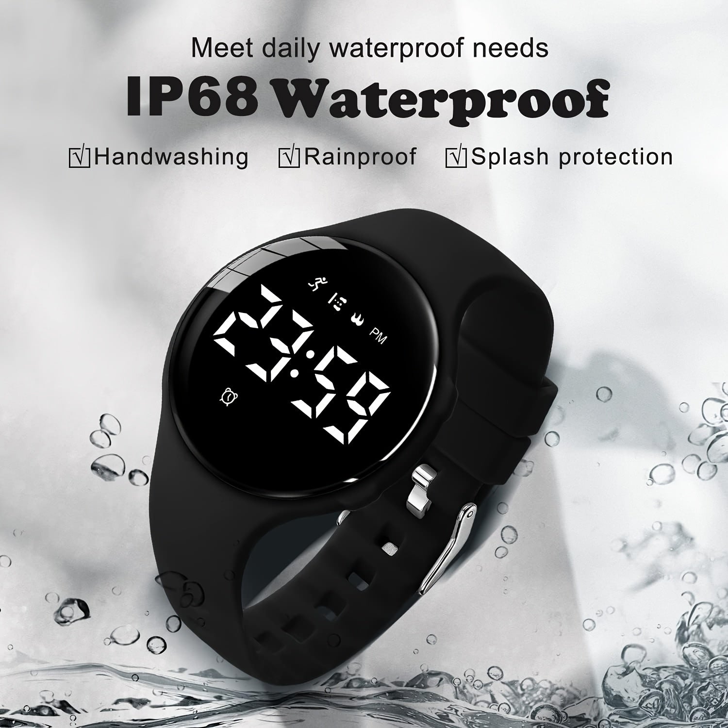 Youth Fitness Watch Step Tracker Pedometer Stopwatch USB Rechargeable