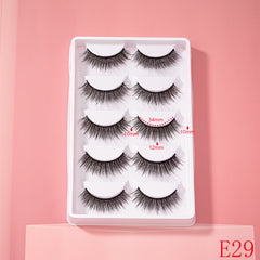 5 Pairs Natural Look False Eyelashes Fluffy Wispy Lashes