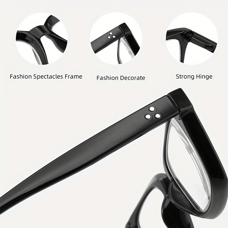 Retro Anti Light Reading Glasses With Felt Pouch