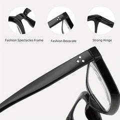 Retro Anti Light Reading Glasses With Felt Pouch
