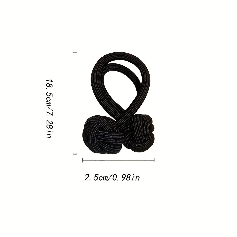 2pcs Knotted Hair Tie Elastic Hair Rope Ponytail Holder Hair Accessories