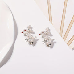 2pcs Pearl Rabbit Hair Clip Non-slip Side Clip Hair Accessory