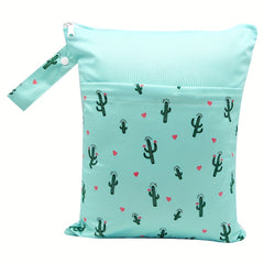 Cactus Print Waterproof Diaper Bag - Keep Diapers Organized