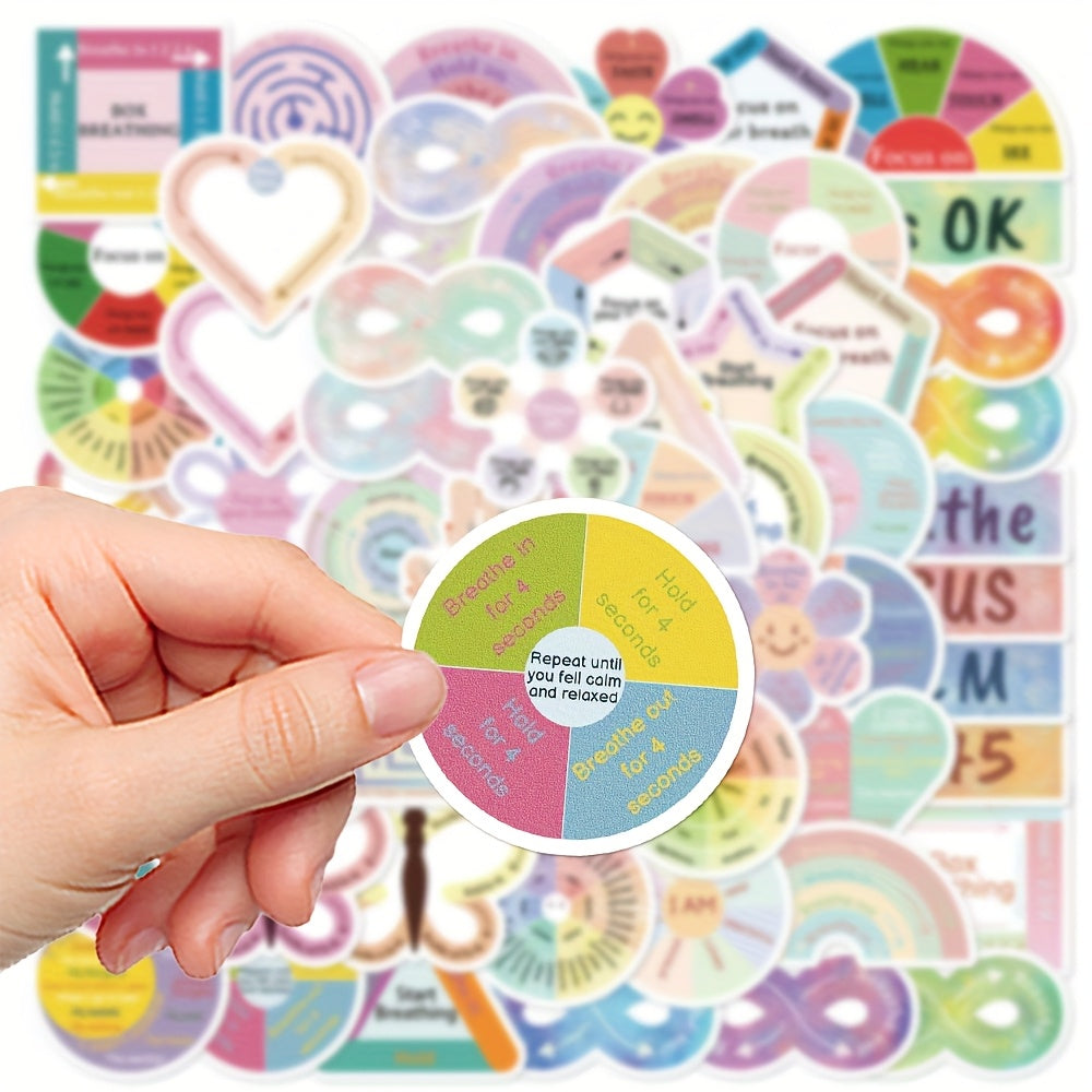 60pcs Calming Sensory Stickers for Phone Case Luggage Tablet Holiday Graffiti