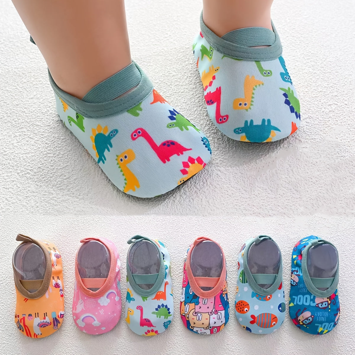 Non-slip Cartoon Animal Print Floor Socks for Toddlers