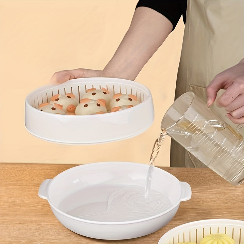 1pc Microwave Steamer Plastic Cooker For Kitchen Gadgets