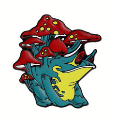 Frog Mushroom Enamel Brooch Backpacks Jackets Hats Scarves Pants Pins