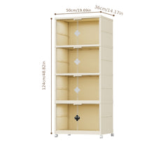 Foldable Storage Cabinet Plastic Snack Storage Household Shelf