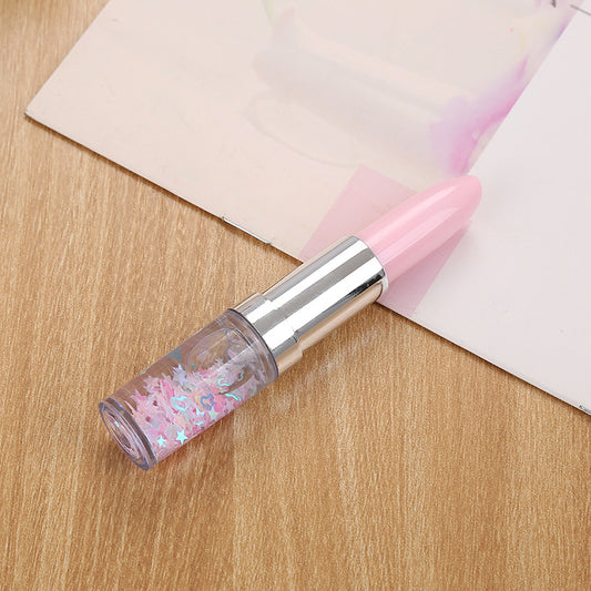 0.5mm Gel Pen for Girls with Lipstick Pen & Red Pocket Bag