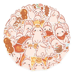 40pcs Hand painted Rabbit Cheese Series Waterproof Sticker