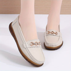 Rhinestone Flat Loafers Soft Sole Non Slip Shoes Women's Walking Flats