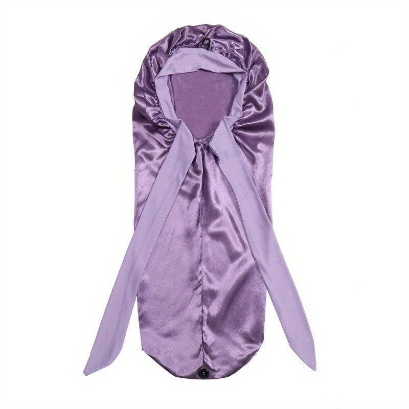Bowknot Satin Bonnet Long Hair Bonnets Comfortable Night Cap