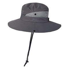UV Protection Fishing Bucket Hat with Cooling Mesh and Ponytail Opening