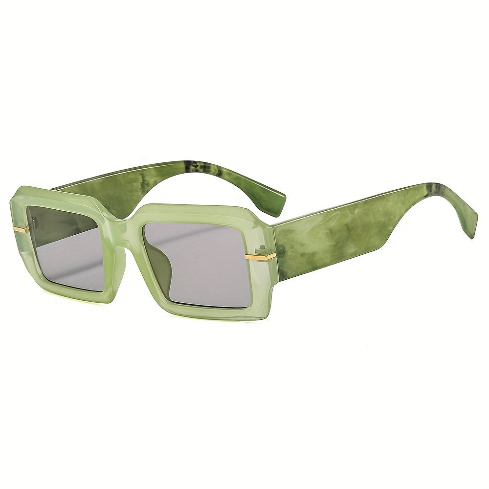 Y2K Square Sunglasses Marbling UV400 Sun Shades Glasses