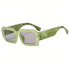 Y2K Square Sunglasses Marbling UV400 Sun Shades Glasses