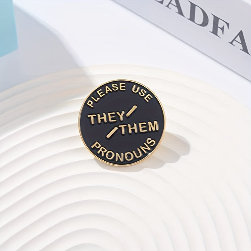 Alloy Brooch With English Letters Ins