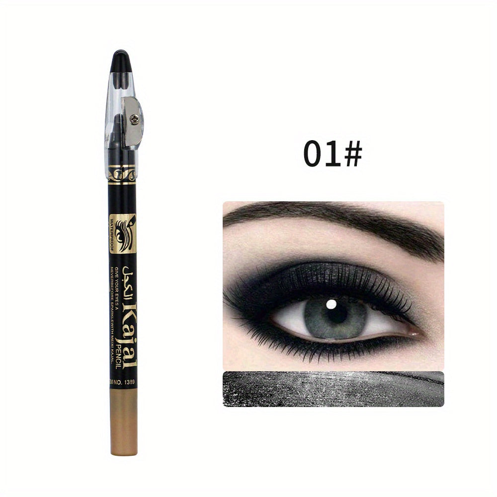 12 Colors Waterproof Eyeshadow Stick with Shimmer and Pearly Finish