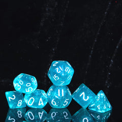 Mini Acrylic Dice Set Monochrome Style - Set of 7