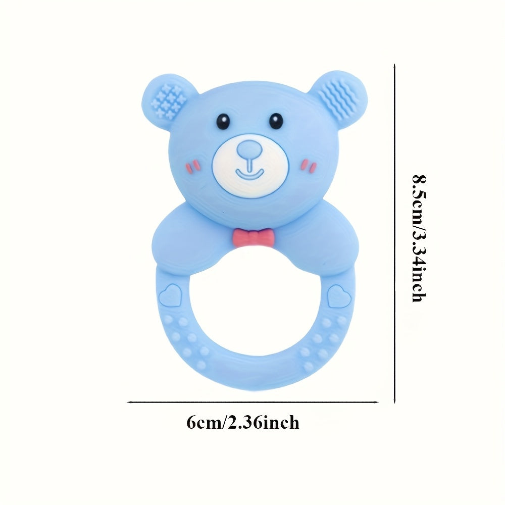 Cute Bear Silicone Teething Toy for Kids Safe Chew Gummies Dishwasher Safe