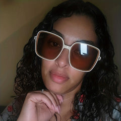 Oversized Square Sunglasses Ombre Lens UV400