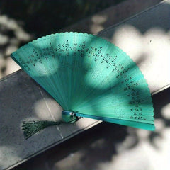 Bamboo Folding Fan With Pure For Men Women