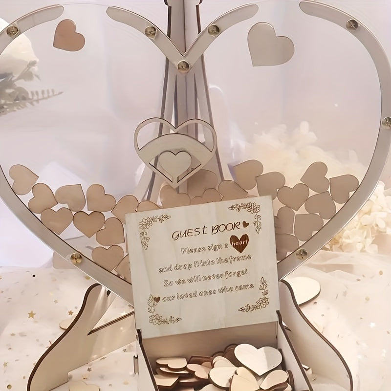 Wooden Sign Board Wedding Guest Book Wedding Decor Supplies