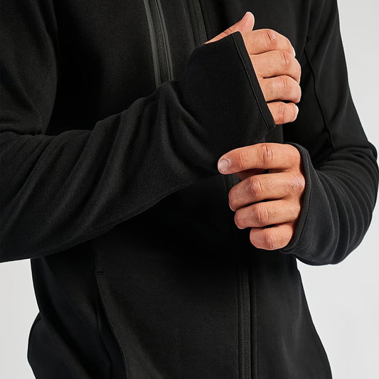 Men's Hooded Zipper Jacket for Outdoor Sports