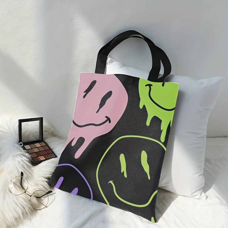 Cartoon Face Painting Tote Bag Large Travel Beach Shoulder Bag