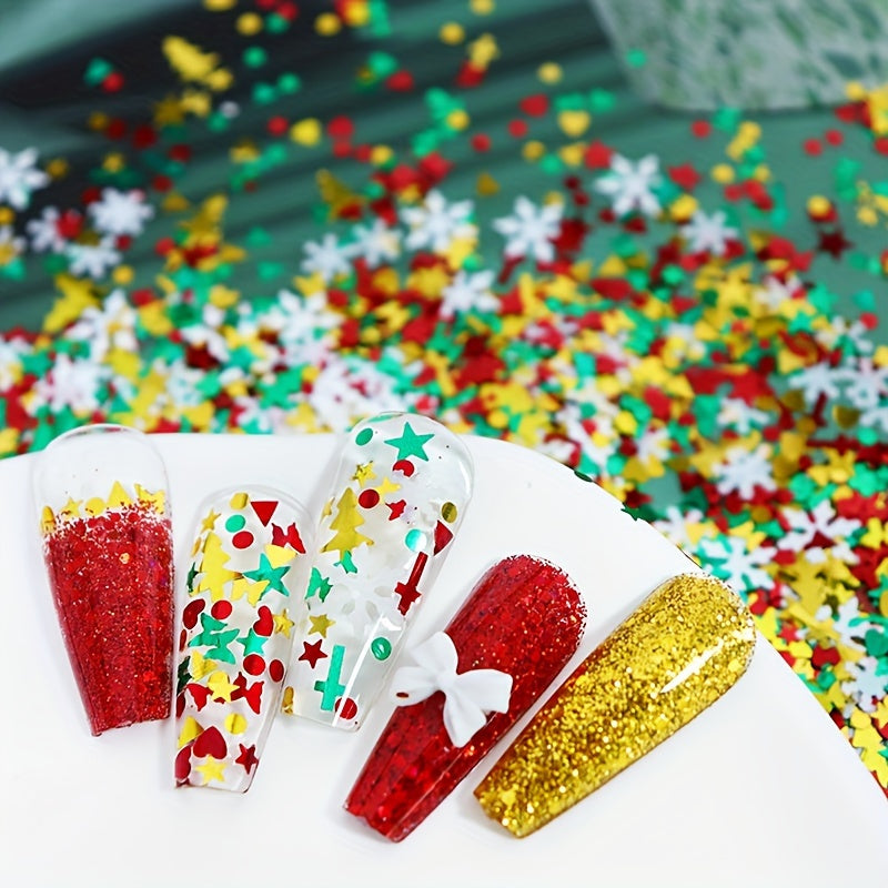 Festive Snowflake Sequin Sprinkles Mix