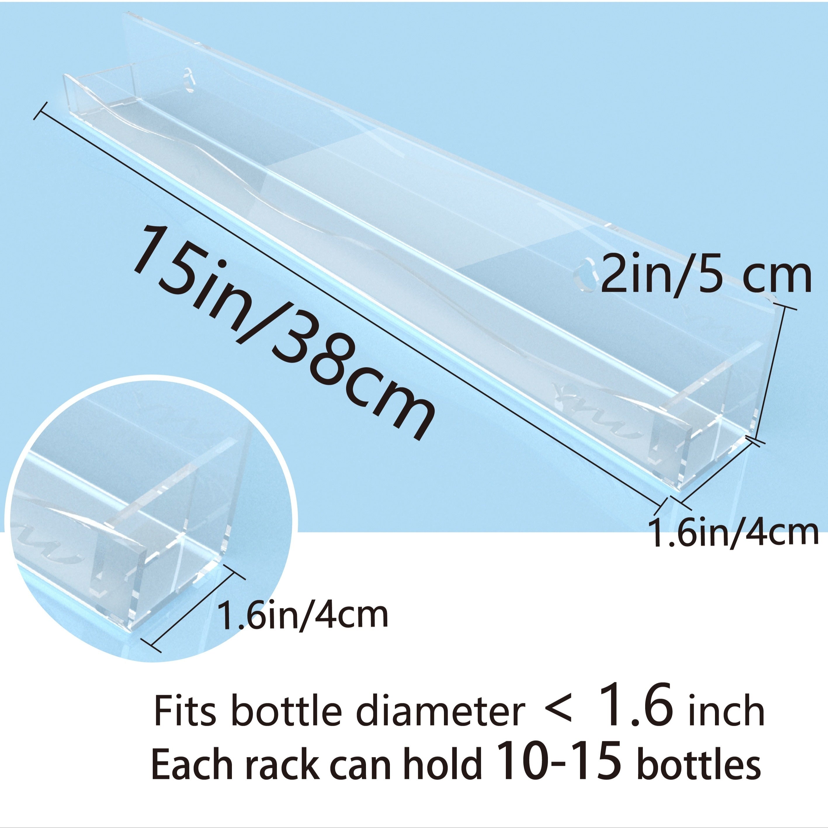 Wall Mounted Nail Polish Rack Acrylic Organizer