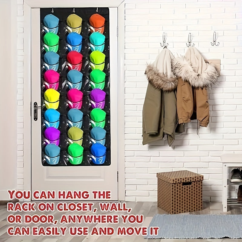 Baseball Hat Rack 24 Pockets Over The Door Organizer