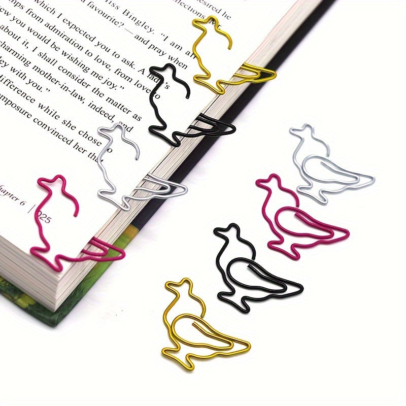 10pcs Chicken Shape Paper Clip Golden Silvery P