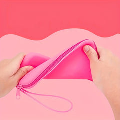 Silicone Zipper Storage Bag Lightweight Coin Purse With Wristband