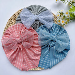 Soft Elastic Stripe Mesh Baby Hat