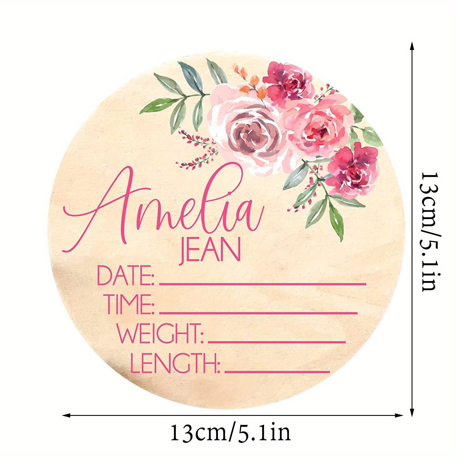 Wooden Birth Announcement Sign Baby Announcement Sign Newborn Sign