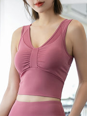 Stretch Running Sports Tank Top Sleeveless Yoga Workout Top