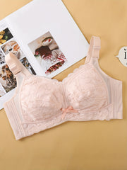 Plus Size Push Up Lace Bra Wireless Medium Stretch Bralette